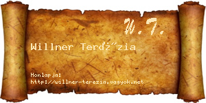 Willner Terézia névjegykártya